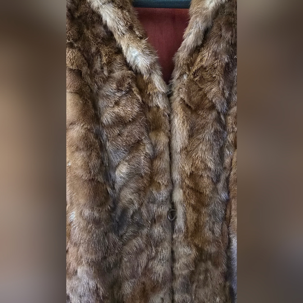 Vintage Mink Cape / Shawl In Rich Brown - Picture 6 of 10